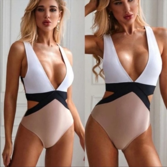 🔥Sexy Color Block Monolini one piece - Picture 2 of 2
